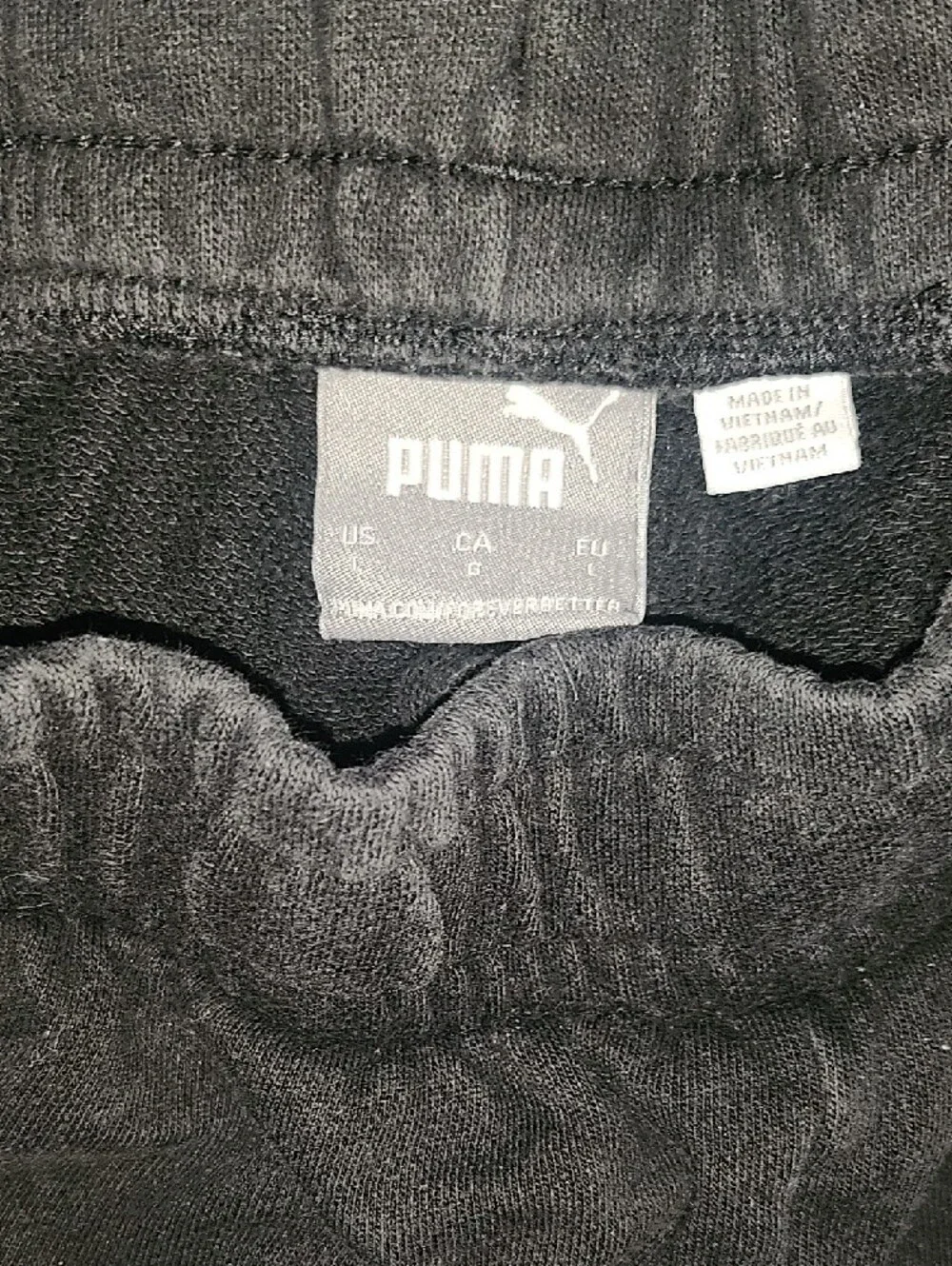 Puma Black Men's Athletic Shorts with White Puma Logos